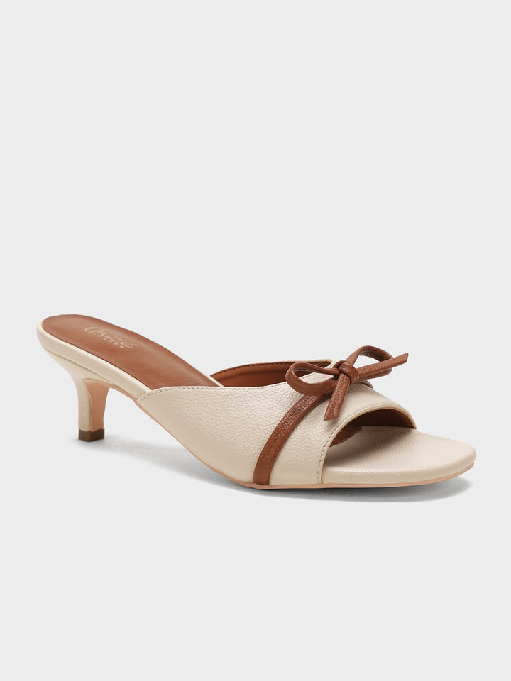 Women "CHLORIS" Kitten Heel Slip On Sandals