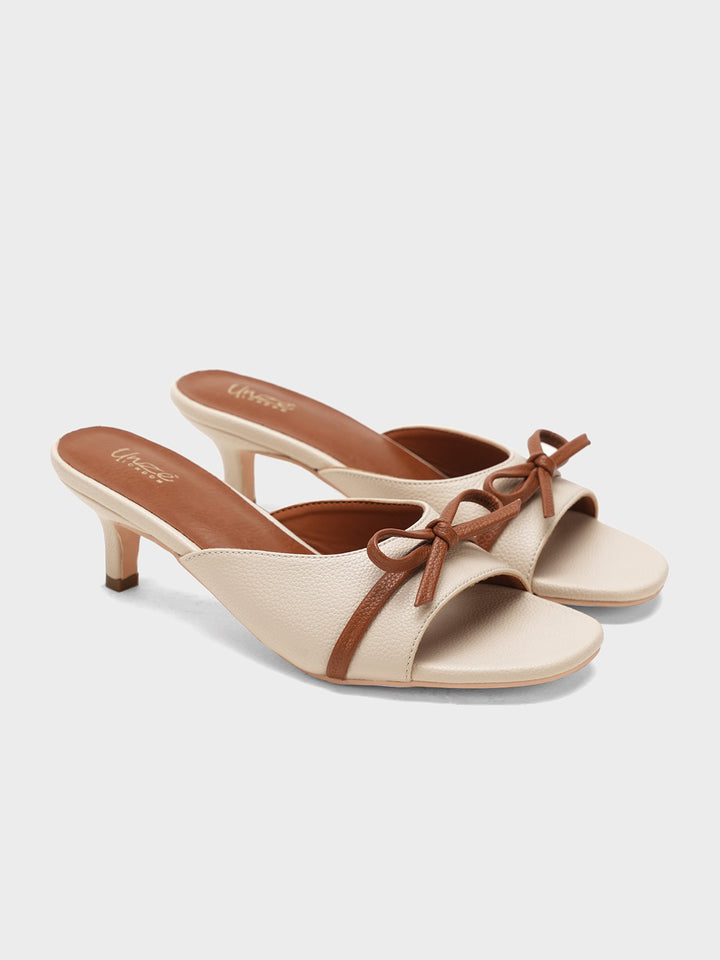 Women "CHLORIS" Kitten Heel Slip On Sandals