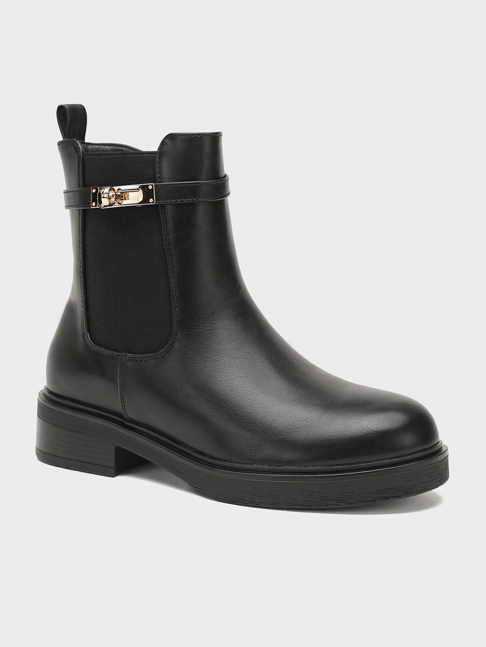 Women "TISHA" Buckle Detail Ankle Boots