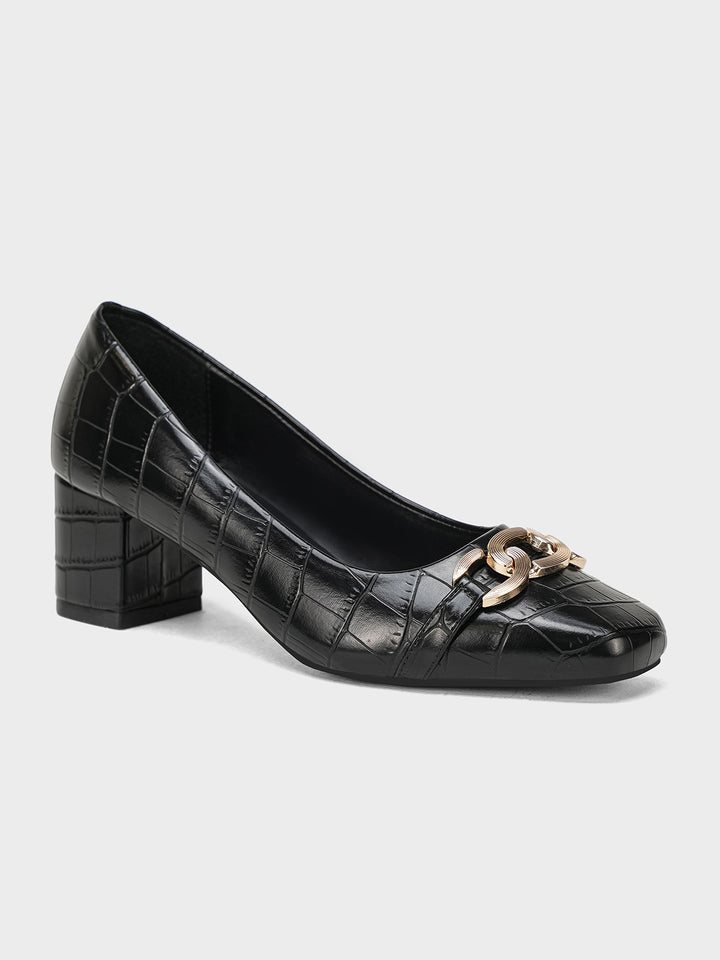 Women "RISHITA" Block Heel Court Shoes
