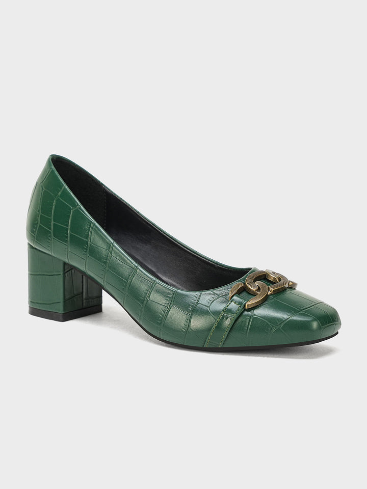 Women "RISHITA" Block Heel Court Shoes