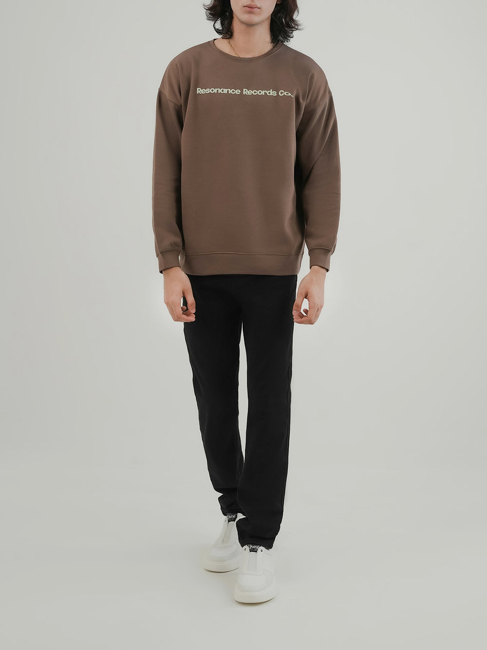 "BRUCE" Drop Shoulder Fleece Sweatshirt