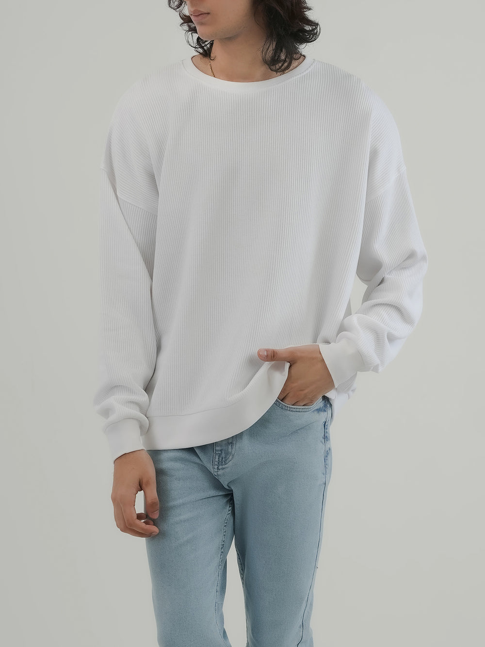 "CROSBY" Drop Shoulder Fleece Sweatshirt