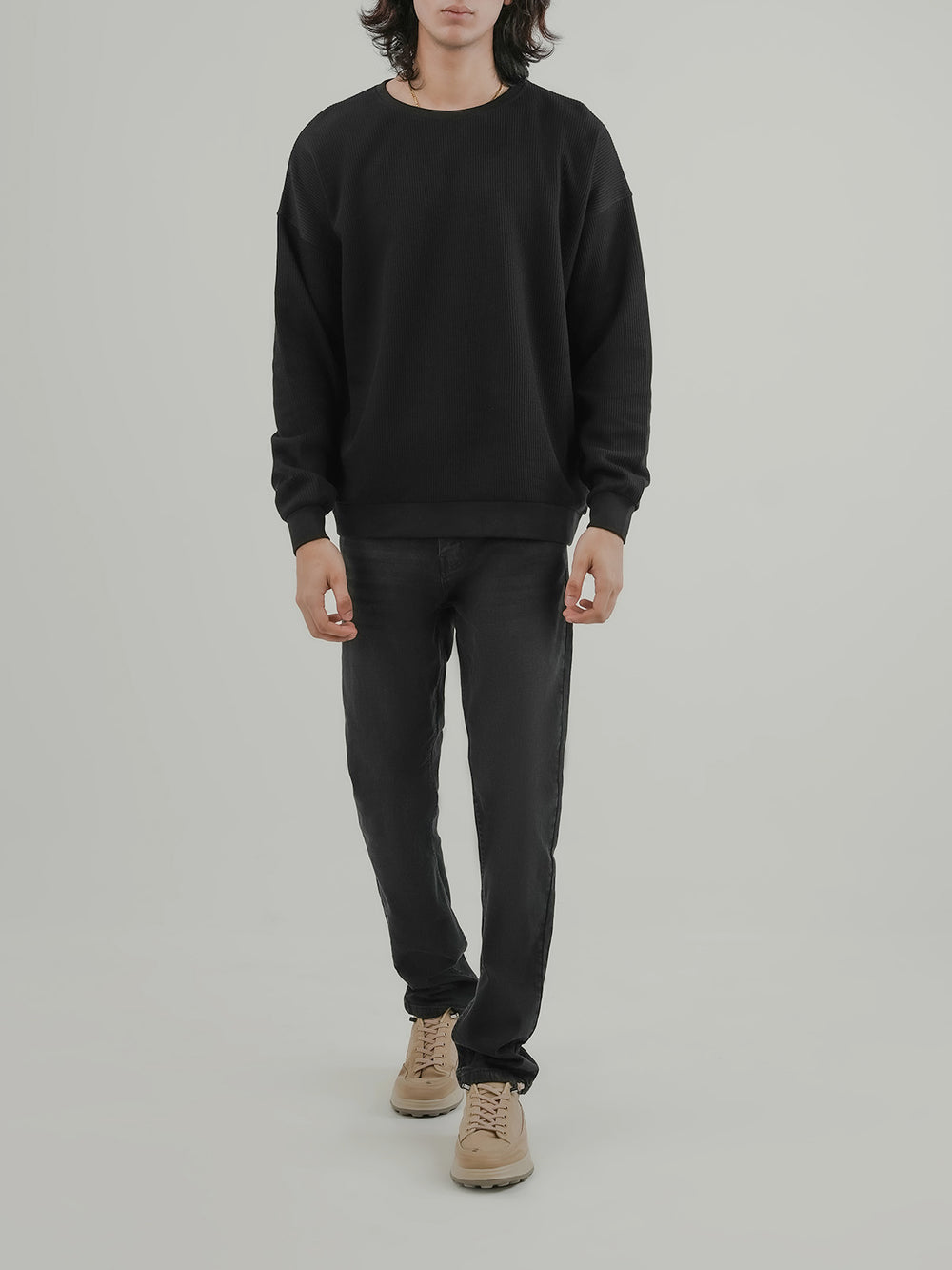 "CROSBY" Drop Shoulder Fleece Sweatshirt
