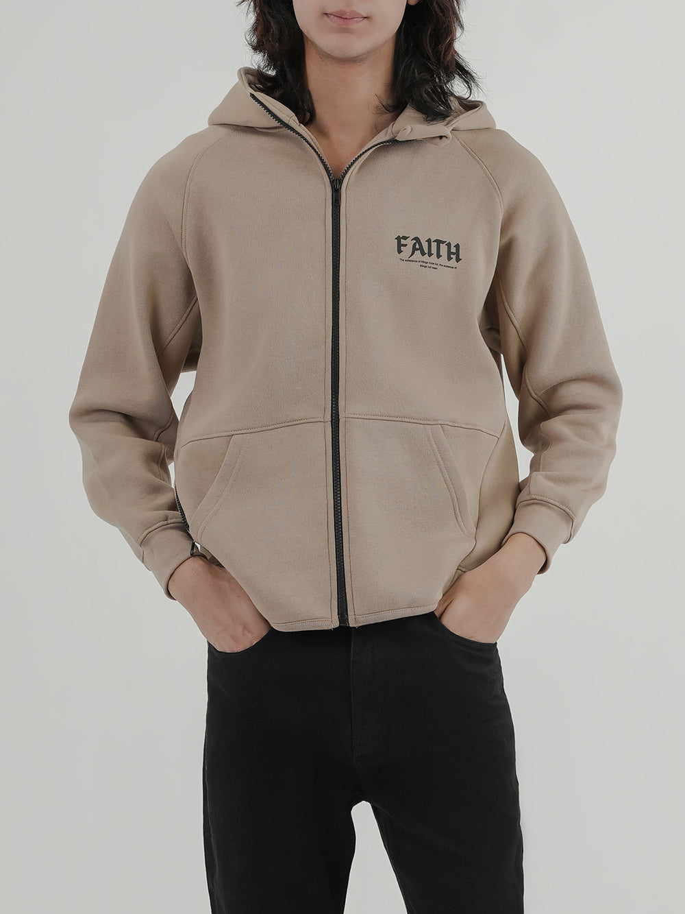 "ANNOT" Warm Zipper Fleece Hoodie