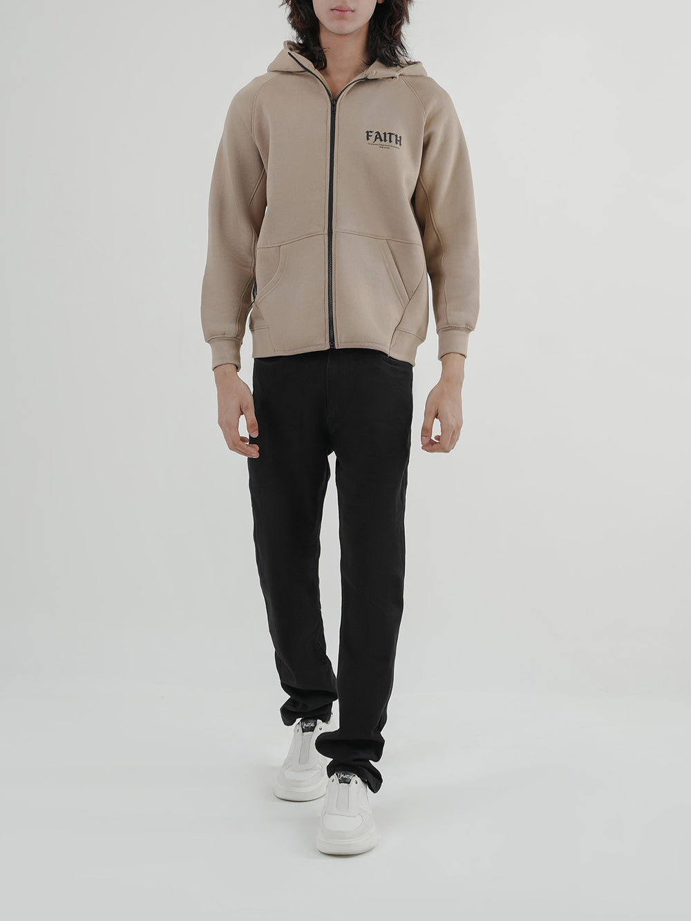"ANNOT" Warm Zipper Fleece Hoodie