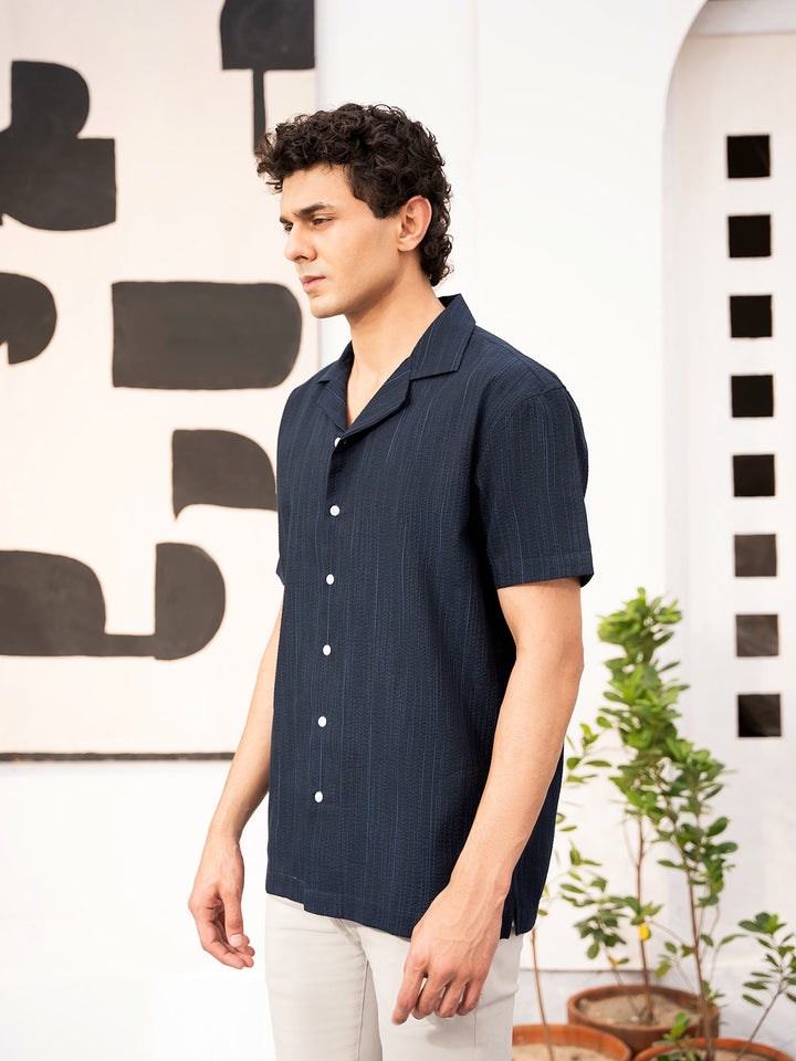 "OMARI" Regular Fit Cotton Casual Shirt