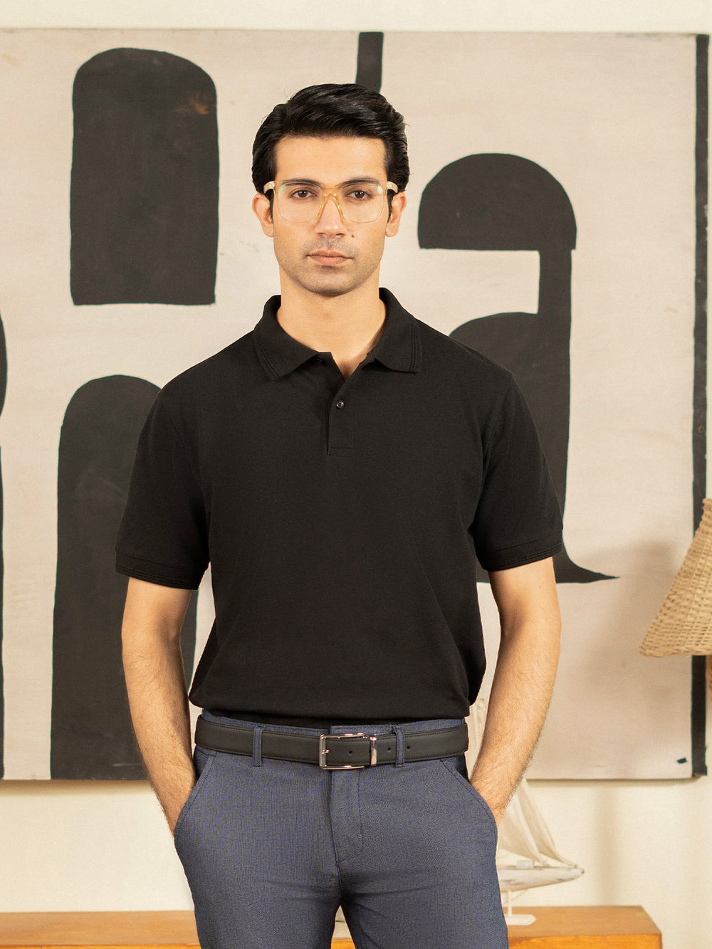 "DEAN" Regular Basic Pique Polo Shirt