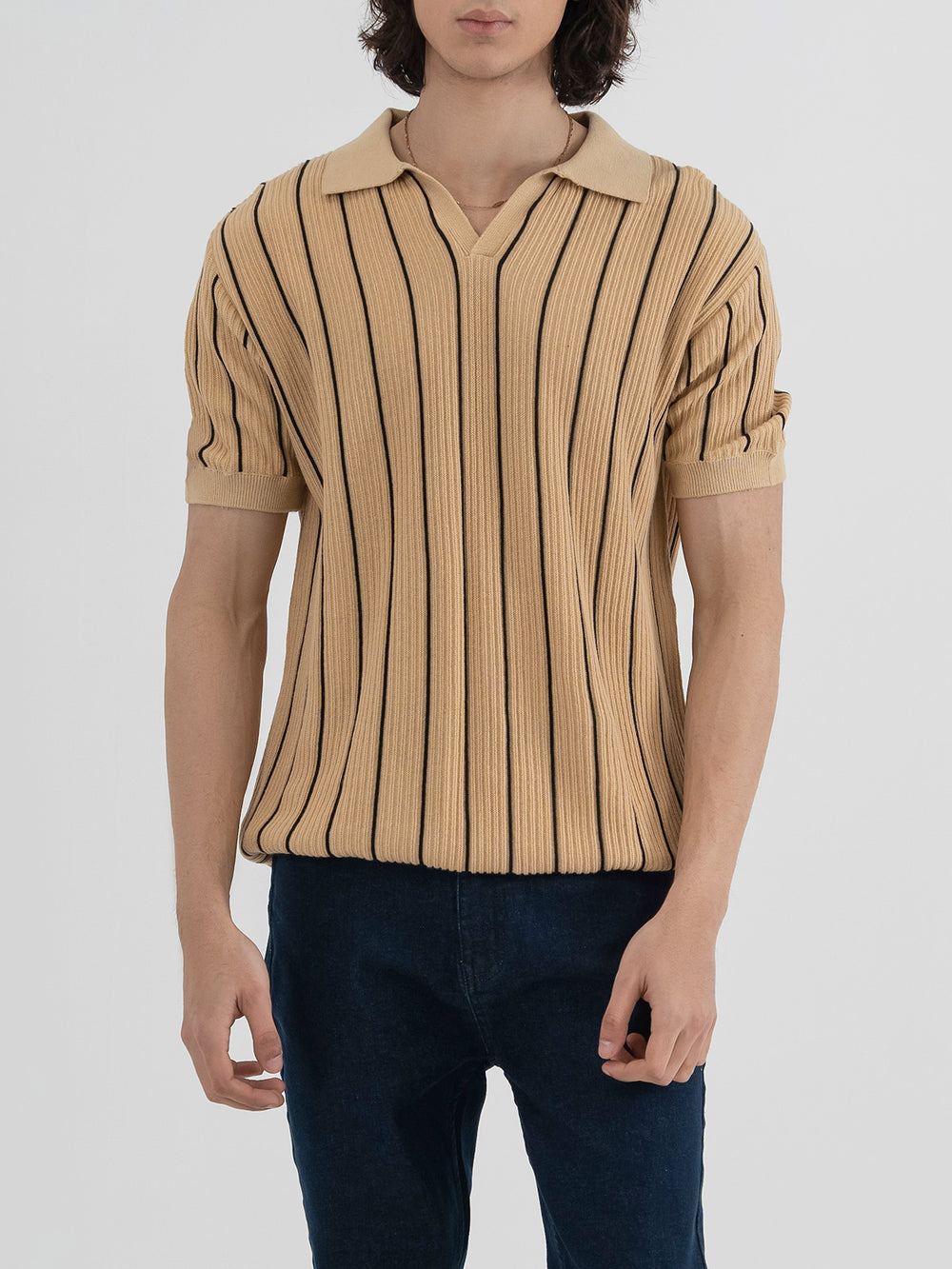 "ZARIAH" Regular Fit Knitted Polo Shirt