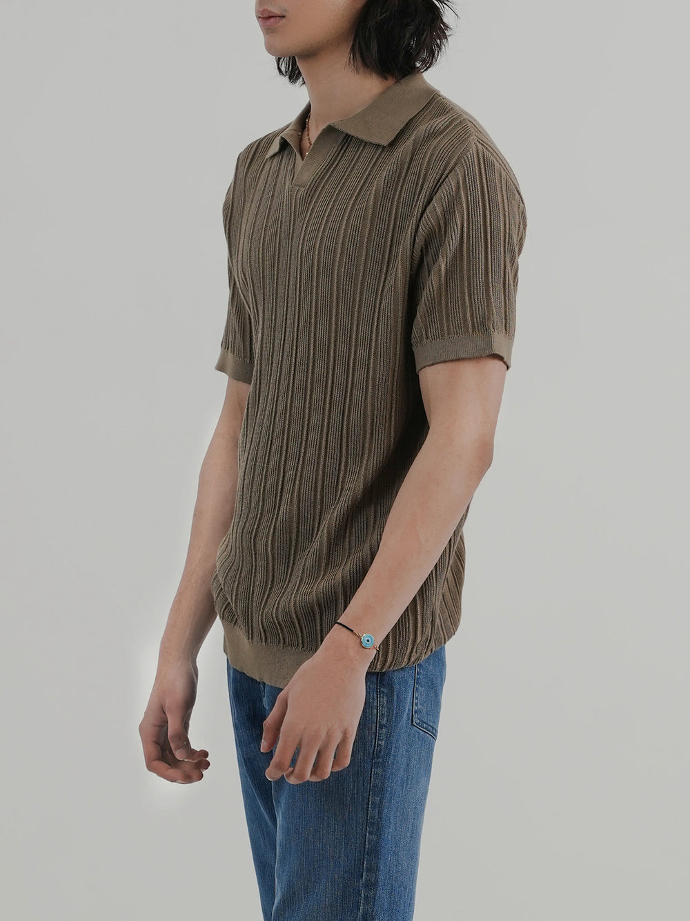 "DAMIEN" Regular Fit Knitted Polo Shirt