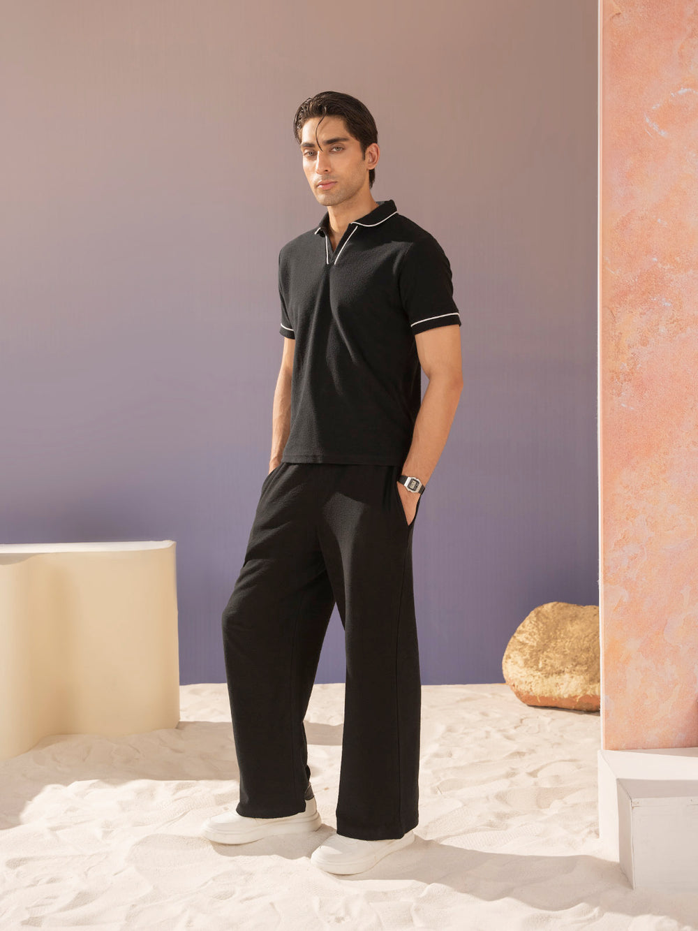 "DENIZ" Regular Fit Jacquard Co Ord Set