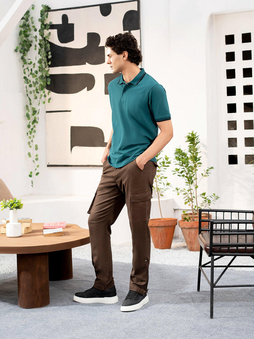 "SAVAN" Regular Fit Pique Polo Shirt