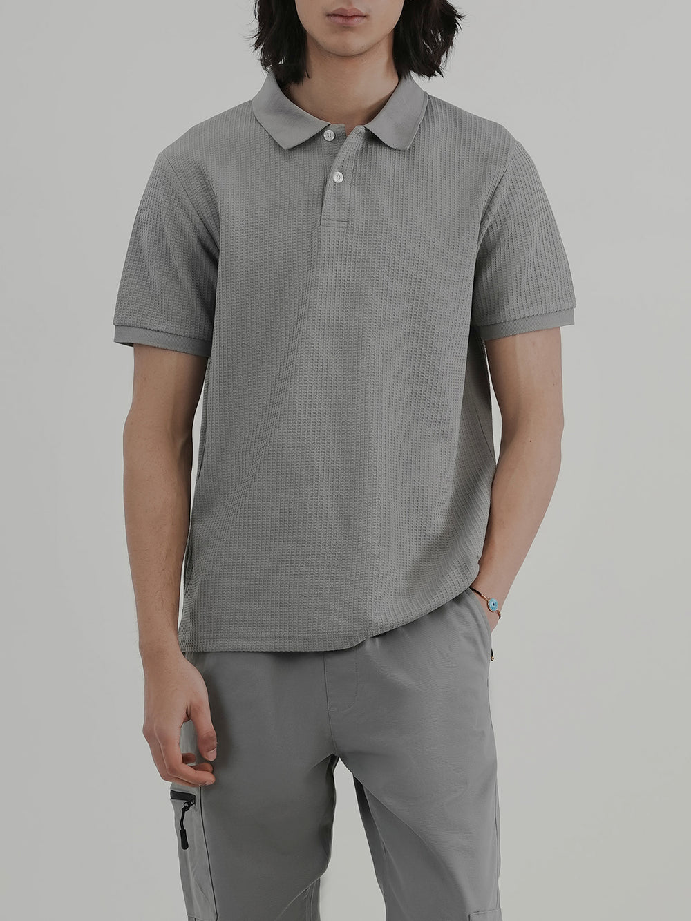 "CHRISTO" Regular Fit Jacquard Polo Shirt