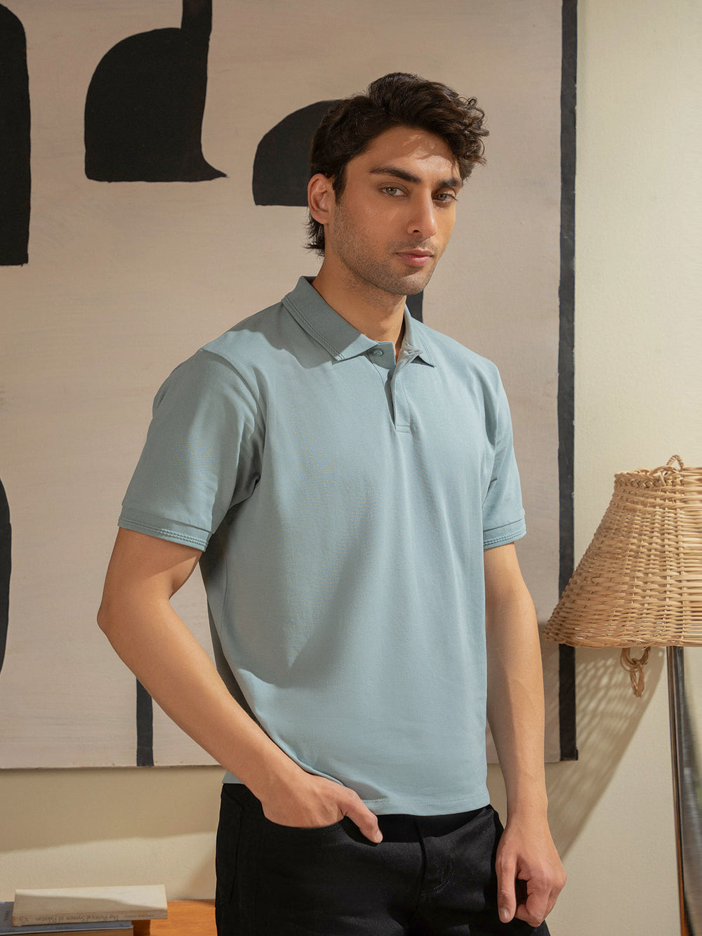 "DEAN" Regular Basic Pique Polo Shirt