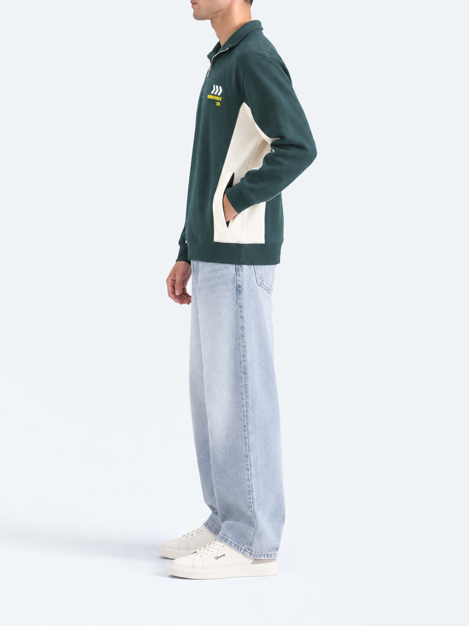 "ARLO" Graphic Half-Zip Fleece Sweatshirt