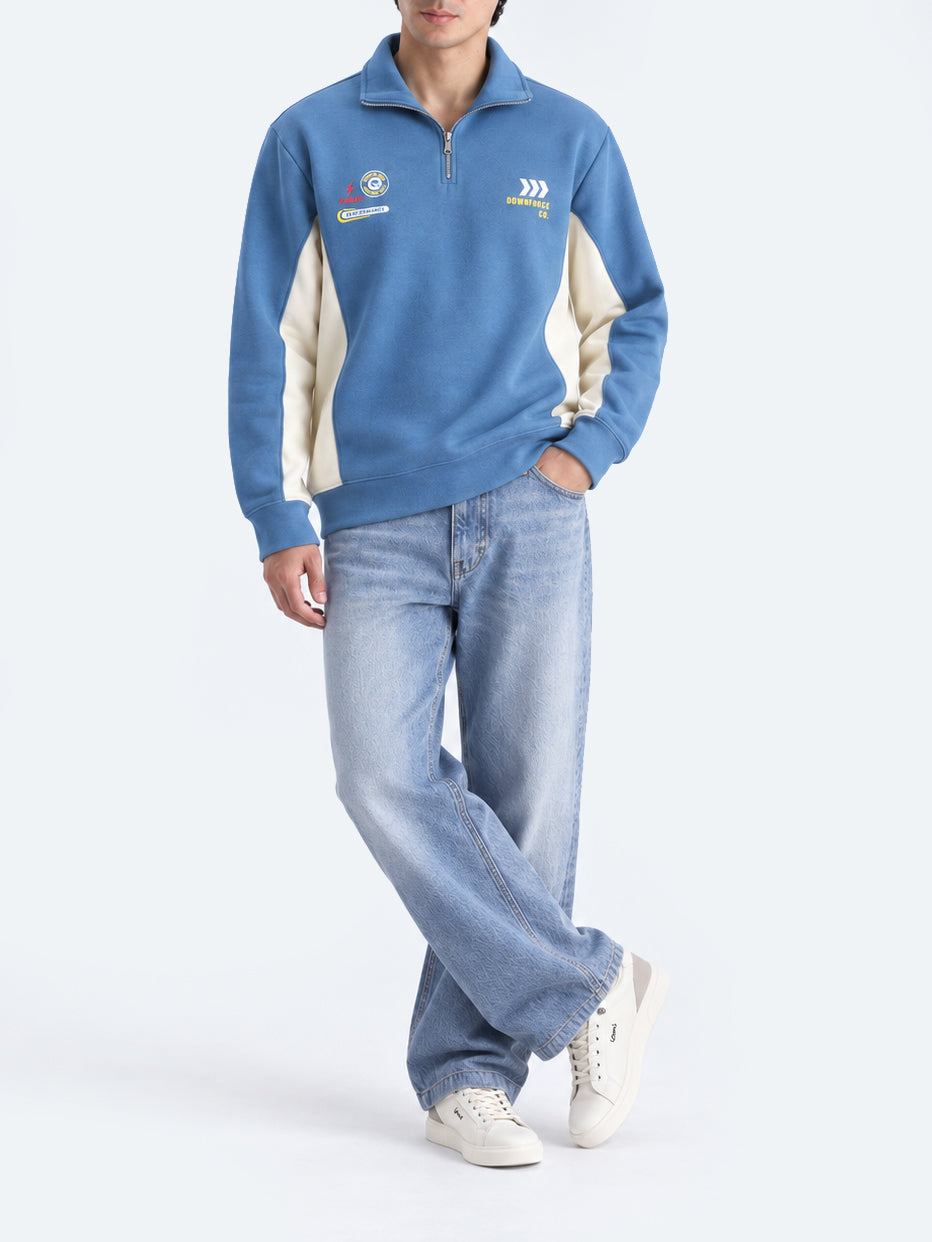 "ARLO" Graphic Half-Zip Fleece Sweatshirt