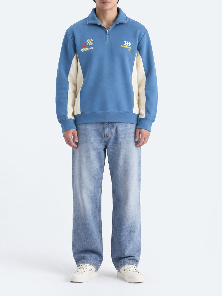 "ARLO" Graphic Half-Zip Fleece Sweatshirt