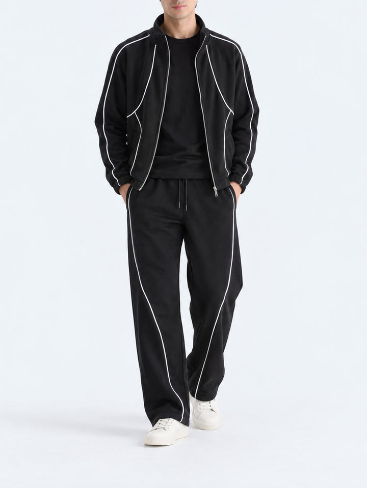 "CONNOR" Cut-and-Sew Fleece Tracksuit