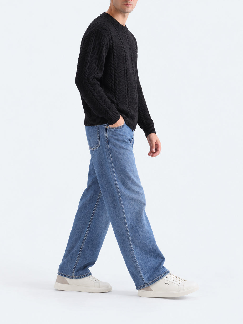 "SAWYER" Cable Knit Acrylic Sweater
