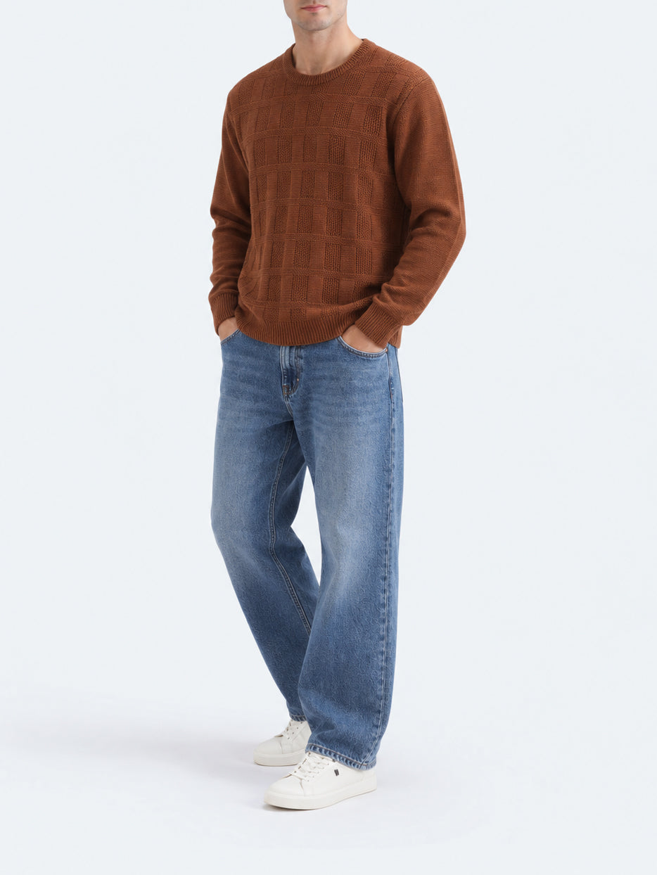 "LANDON" Crewneck Knit Acrylic Sweater