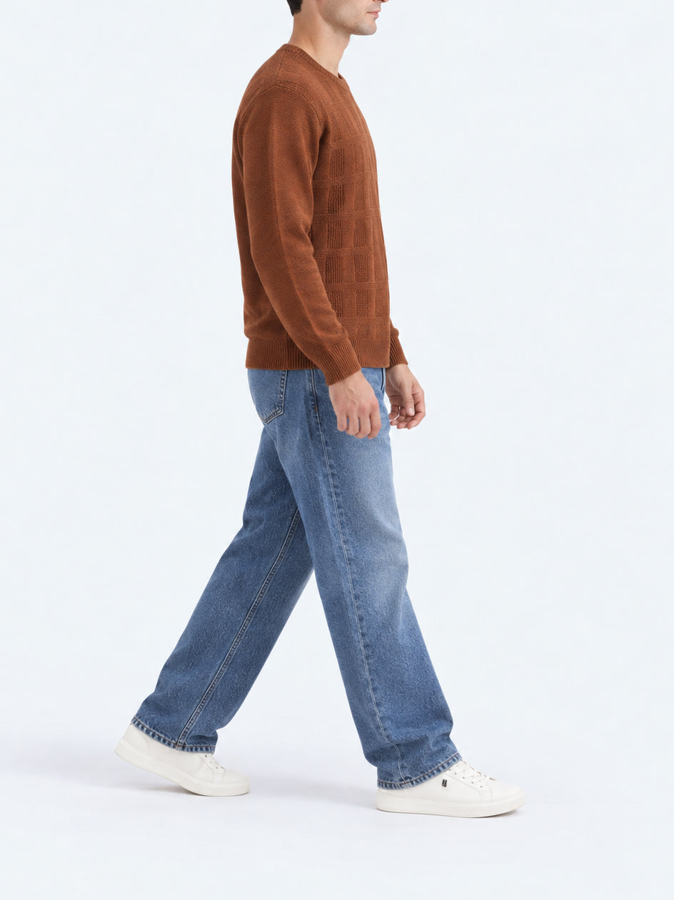 "LANDON" Crewneck Knit Acrylic Sweater