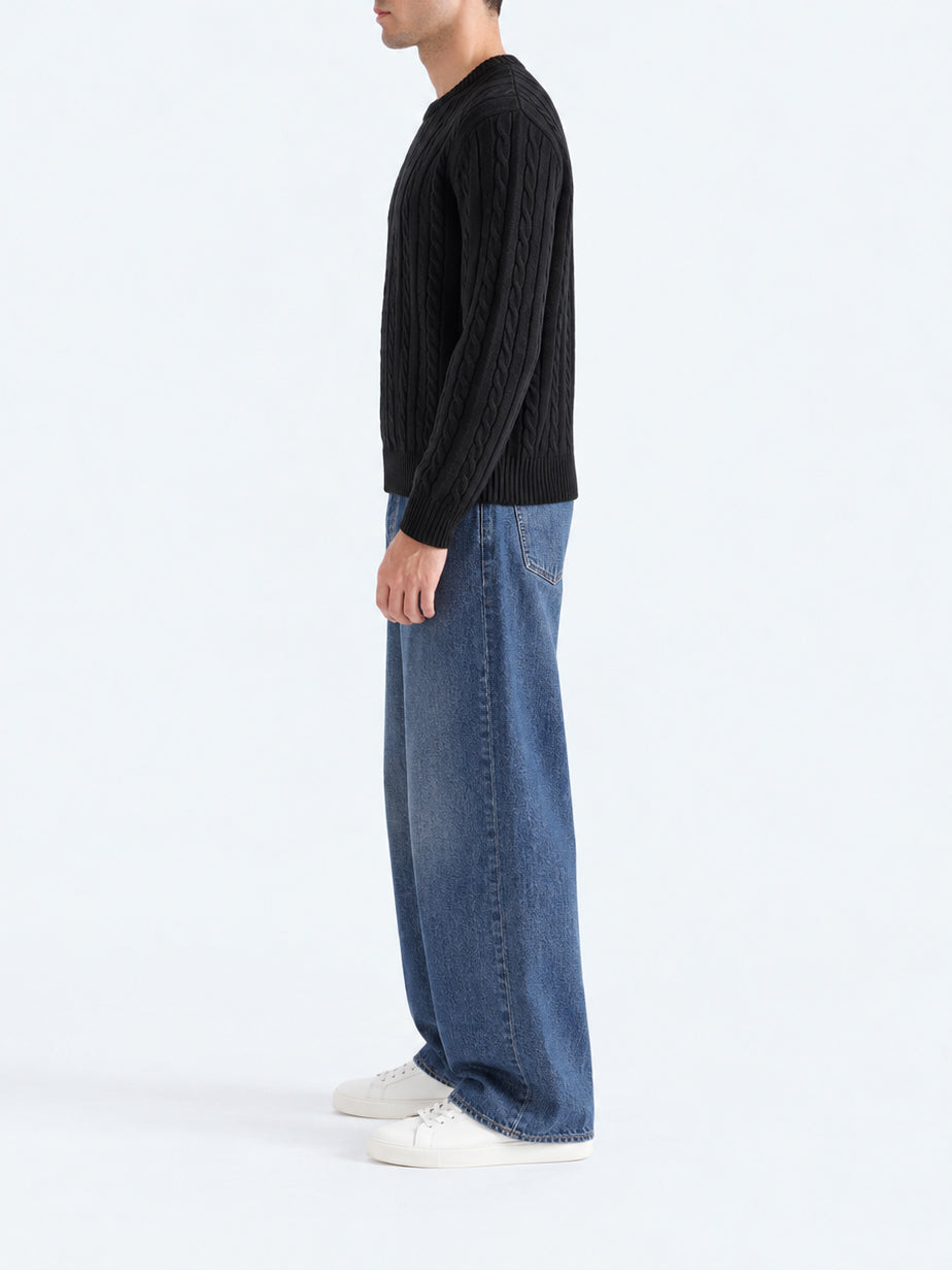 "JAMESON" Textured Knit Acrylic Sweater