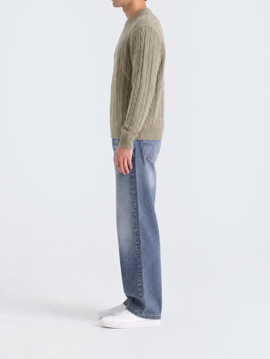 "JAMESON" Textured Knit Acrylic Sweater