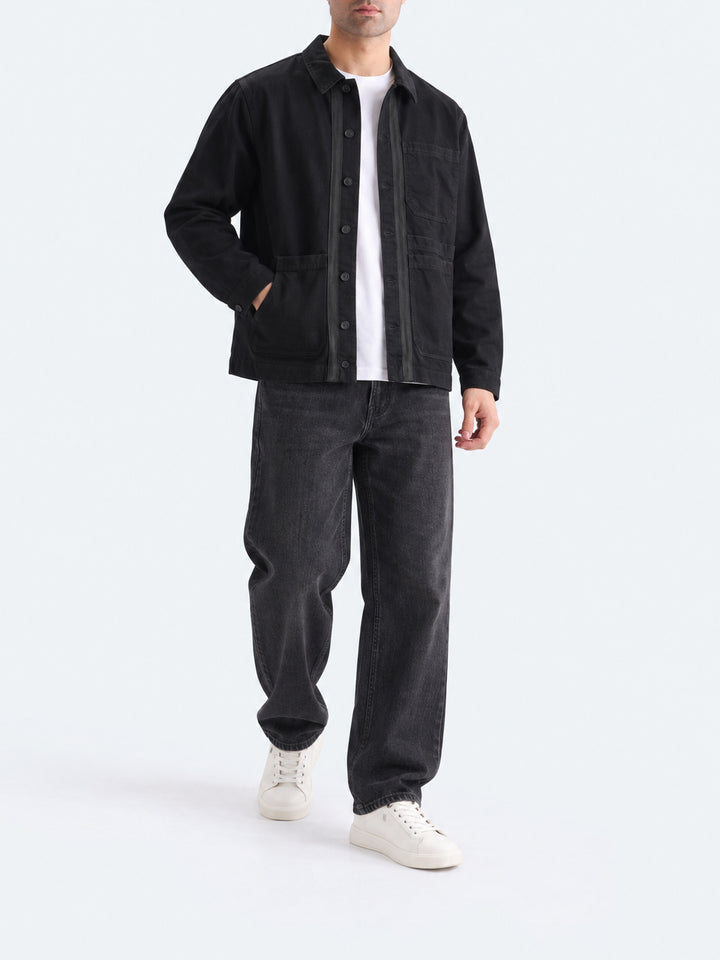"THEO" Basic Hooded Denim Jacket