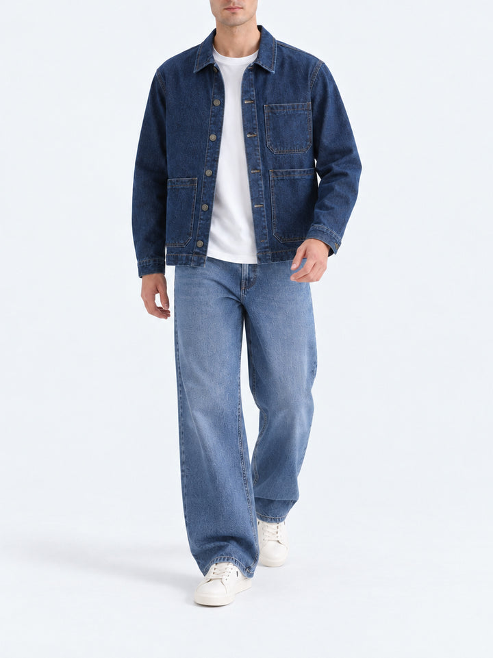 "THEO" Basic Hooded Denim Jacket