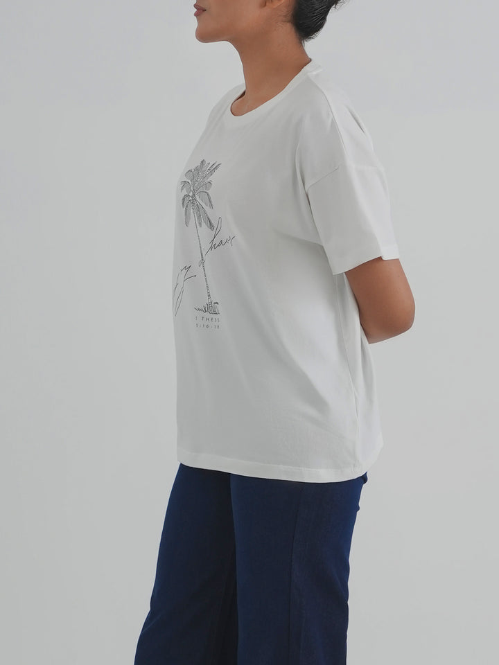 "VENDER" Graphic Drop Shoulder T-Shirt