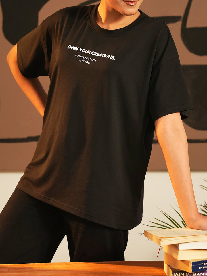 "VENDER" Graphic Drop Shoulder T-Shirt