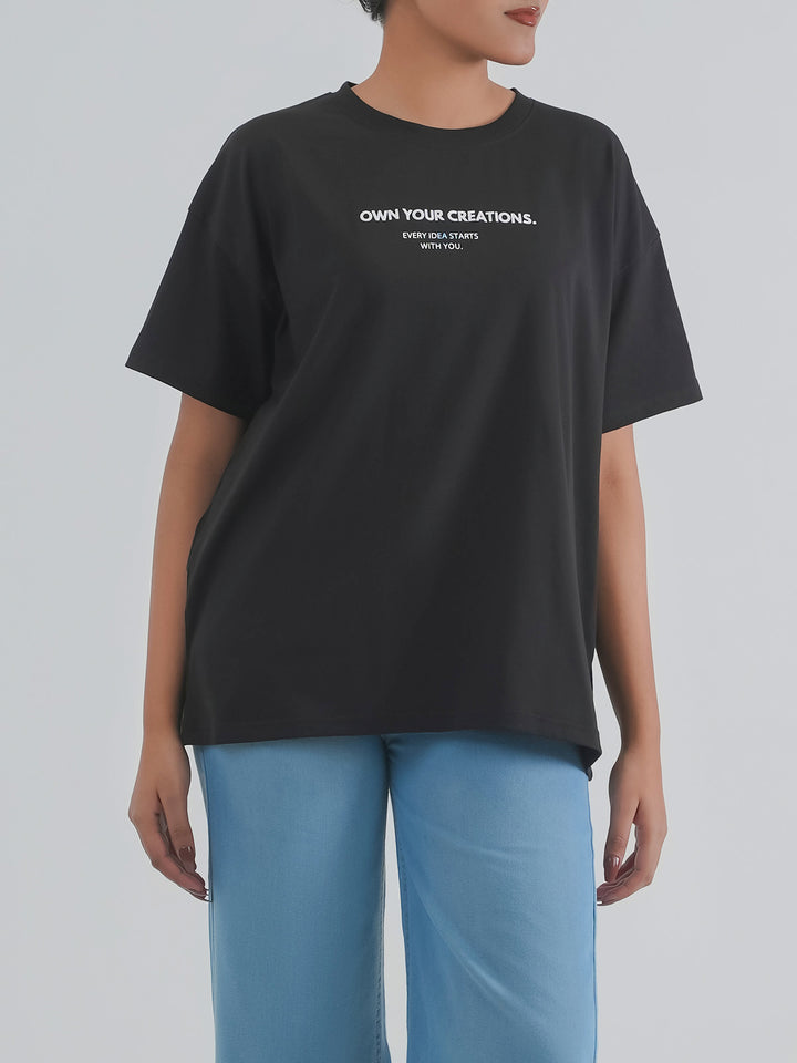 "VENDER" Graphic Drop Shoulder T-Shirt