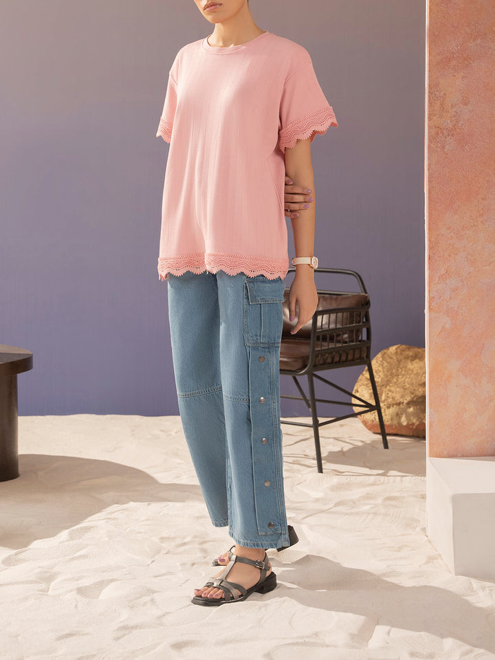 "LESINA" Cropped Regular Fit T-Shirt