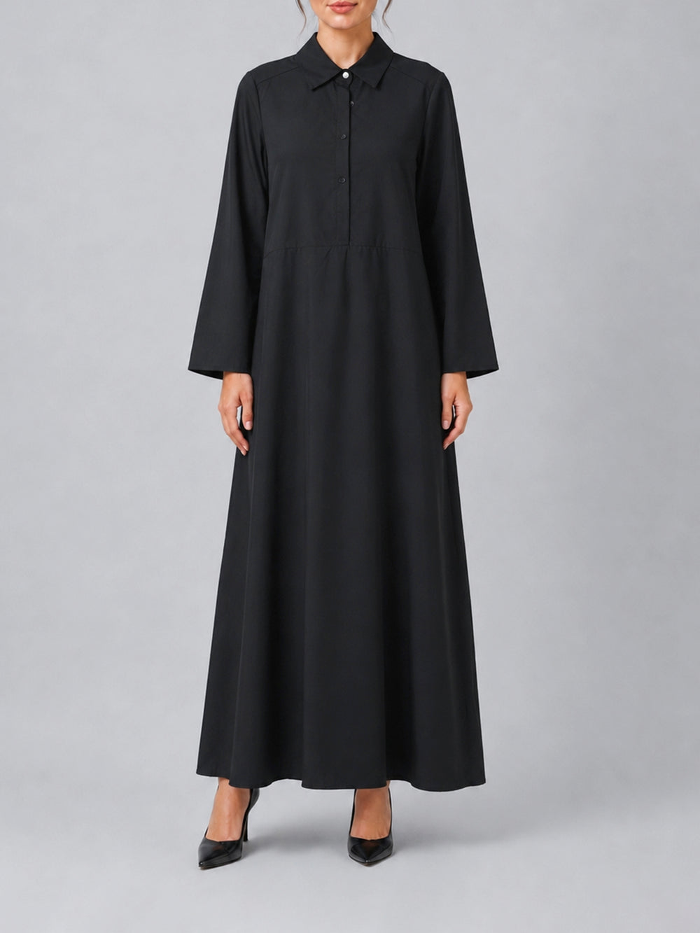 "QUINO" Solid Regular Fit Woven Dress