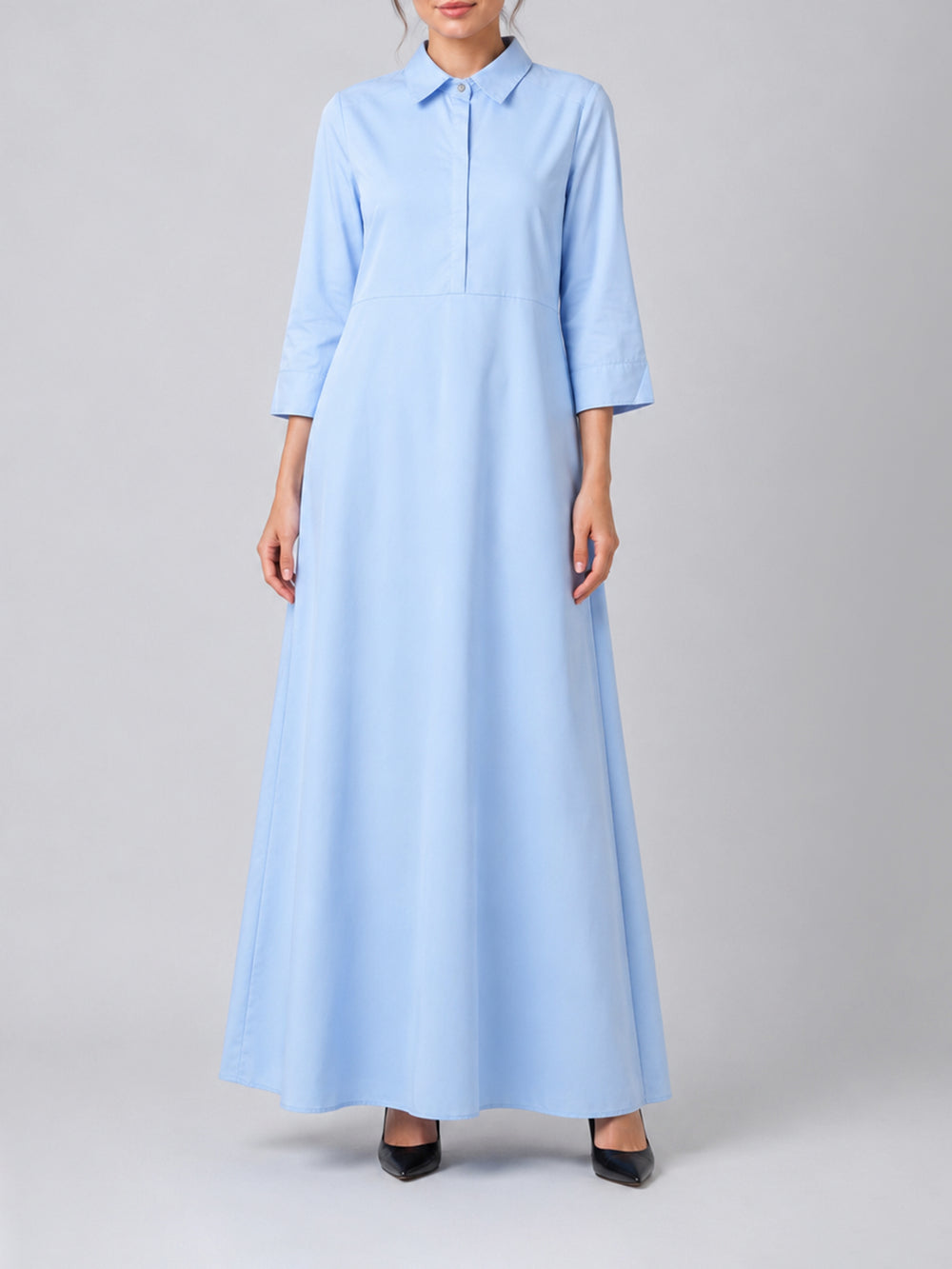 "QUINO" Solid Regular Fit Woven Dress