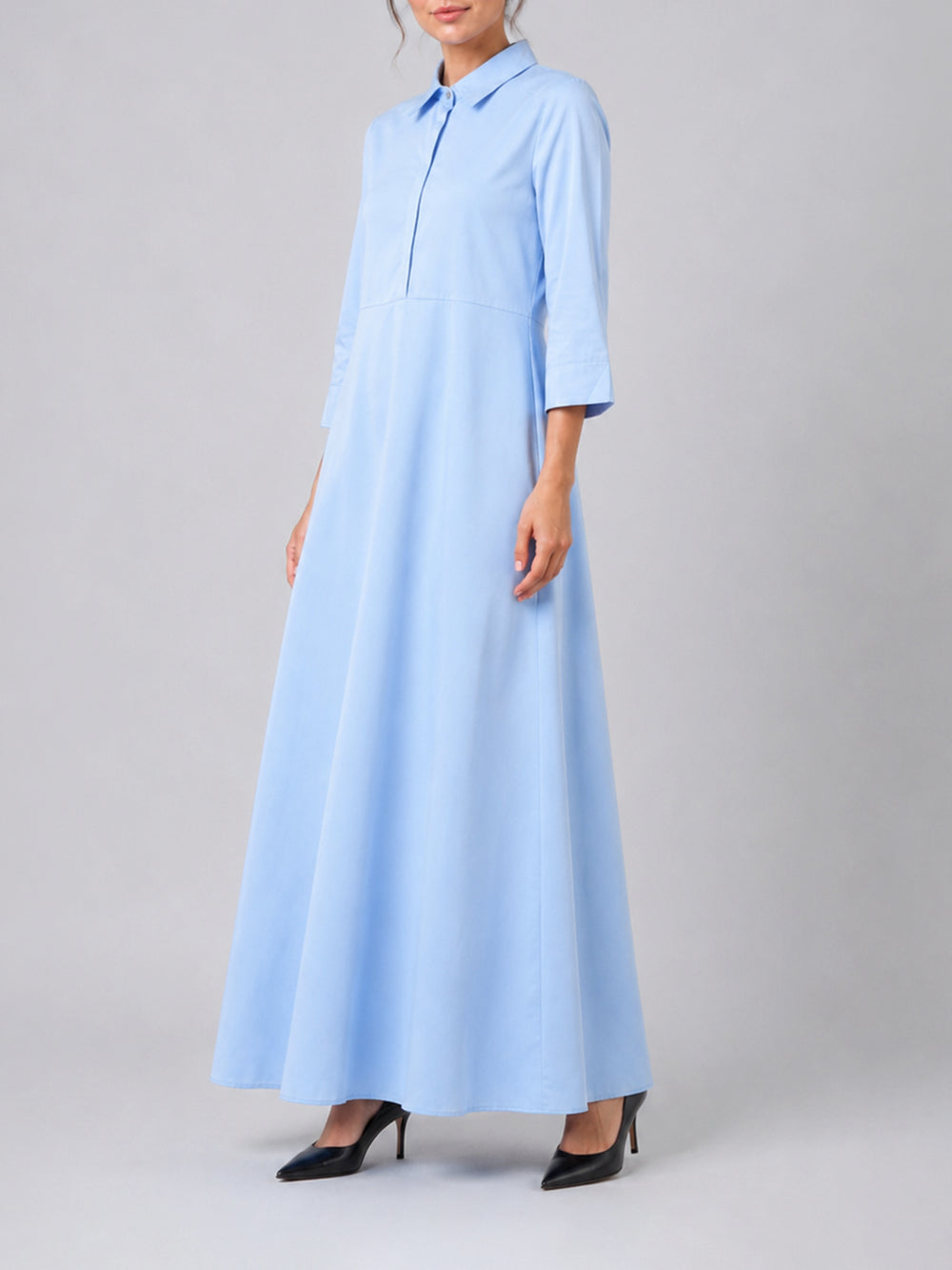 "QUINO" Solid Regular Fit Woven Dress
