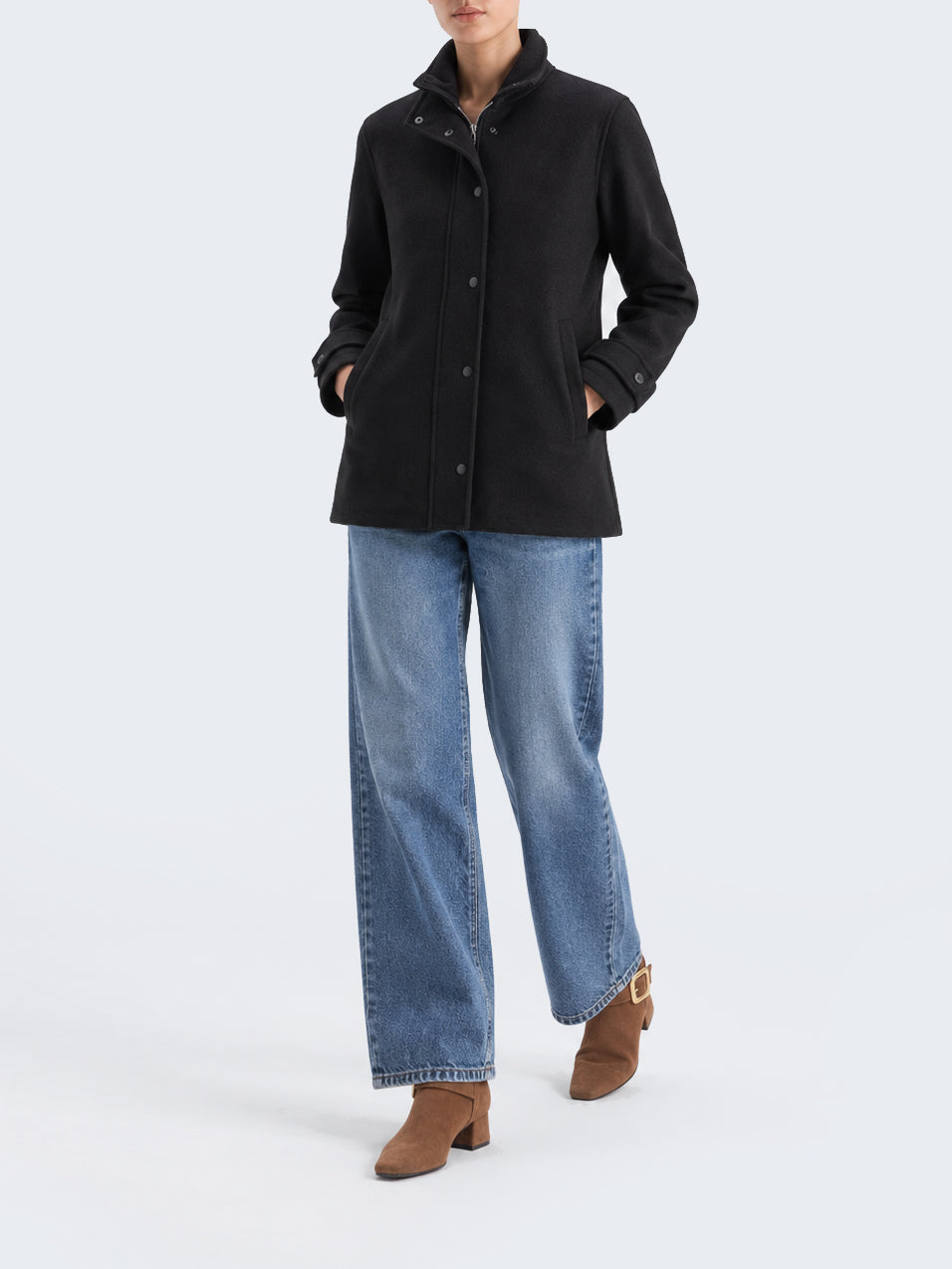 "COLE" Belted Acrylic Wool Jacket