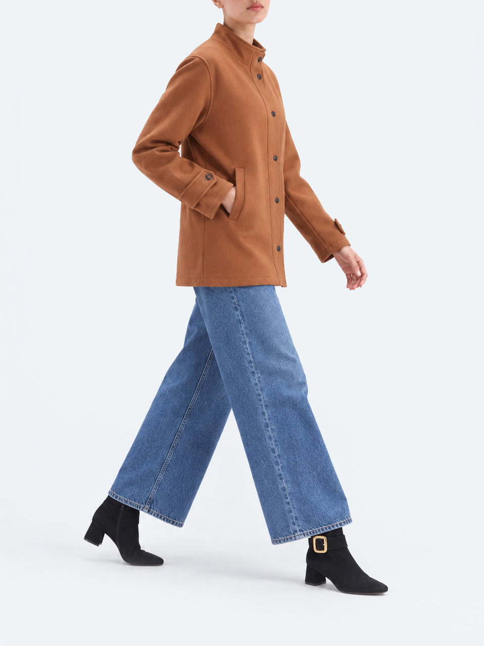 "COLE" Belted Acrylic Wool Jacket