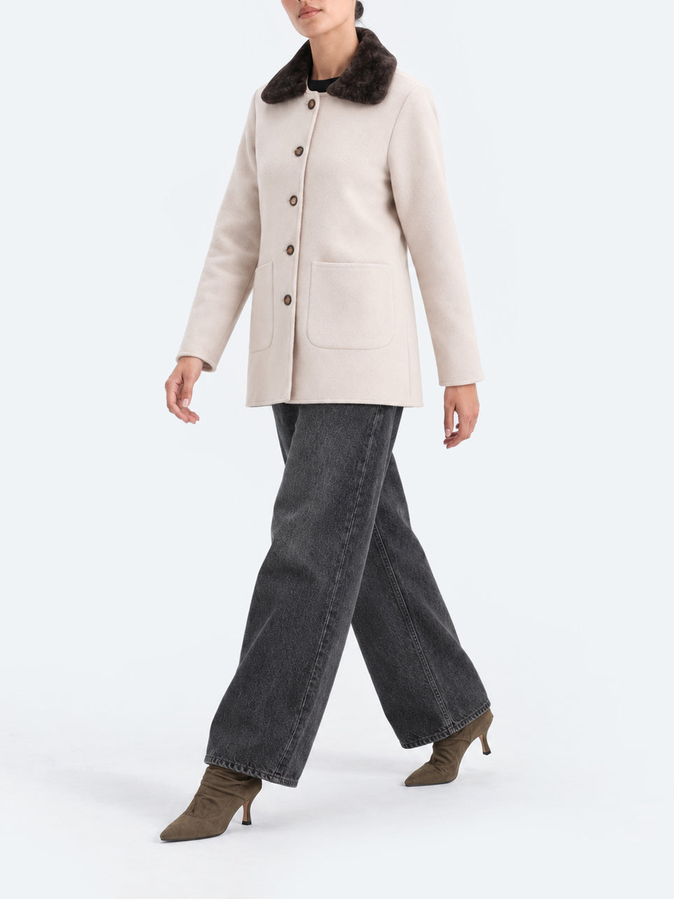 "RYKER" Elegant A-Line Wool Jacket