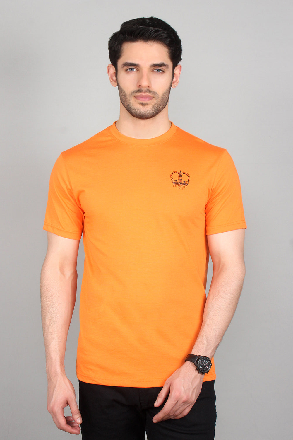 GUAZ Crew Neck Slim Fit T Shirt